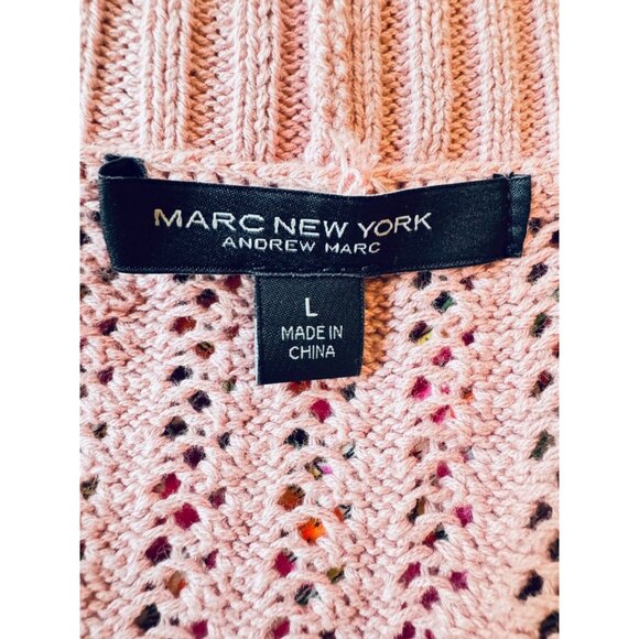 Marc New York Andrew Marc Large Pink/Mauve Knit Sweater - Picture 2 of 9